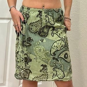 Y2k Paisley Boho Hippie Skirt